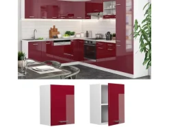 Online Vicco Hängeschrank R-Line Hängender Küchenschrank Bordeaux Hochglanz/Weiß 45 cm Küchenschränke