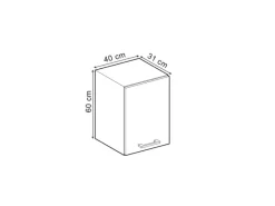 New Vicco Hängeschrank R-Line Hängender Küchenschrank Blau-Grau/Anthrazit 40 cm Küchenschränke