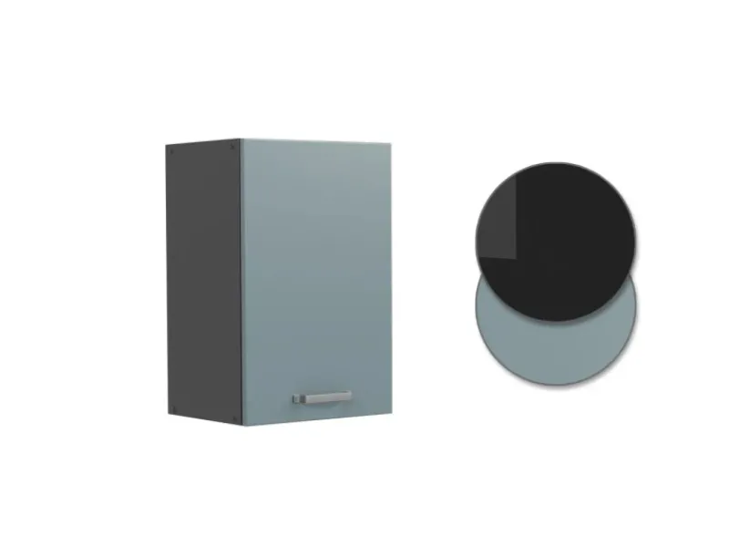 New Vicco Hängeschrank R-Line Hängender Küchenschrank Blau-Grau/Anthrazit 40 cm Küchenschränke