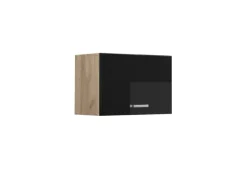 Clearance Vicco Hängeschrank R-Line Schwarz Hochglanz/Goldkraft Eiche 60 cm Flach Küchenschränke
