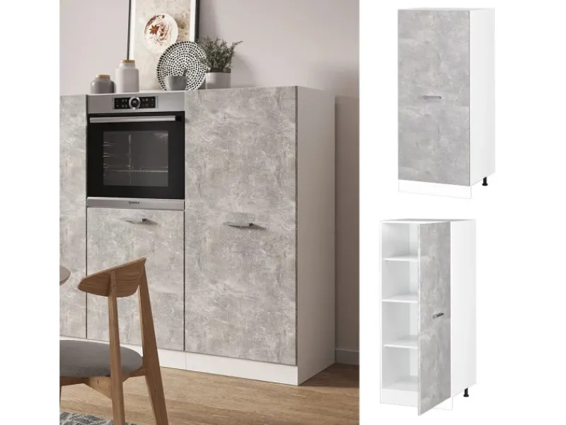 Sale Vicco Hochschrank R-Line Küchenkommode /Weiß 60 cm Küchenschränke