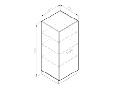 Sale Vicco Hochschrank R-Line Küchenkommode /Weiß 60 cm Küchenschränke