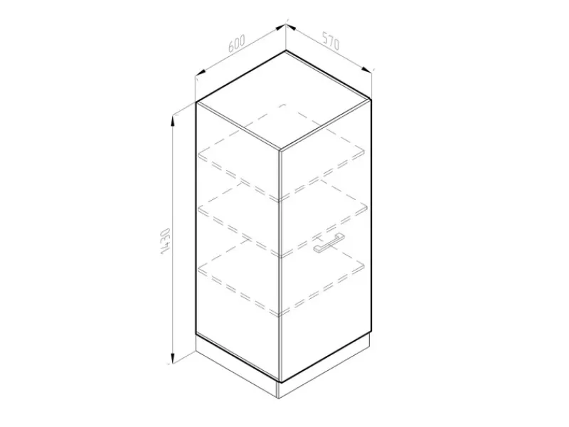 Sale Vicco Hochschrank R-Line Küchenkommode /Weiß 60 cm Küchenschränke