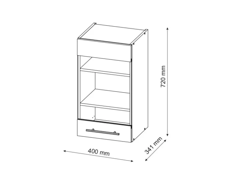 Best Vicco Küchenglasschrank Fame-Line Glashängeschrank Bordeaux Hochglanz/Anthrazit 40 cm Bordeaux-Glanz