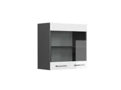 Online Vicco Küchenglasschrank R-Line Glashängeschrank Hochglanz/Anthrazit 60 cm Single-Küchen|Pantryküchen