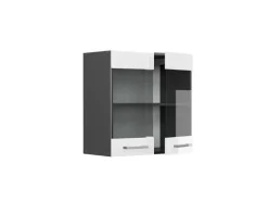 Online Vicco Küchenglasschrank R-Line Glashängeschrank Hochglanz/Anthrazit 60 cm Single-Küchen|Pantryküchen