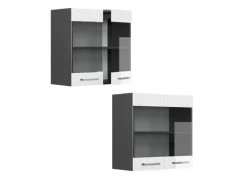 Online Vicco Küchenglasschrank R-Line Glashängeschrank Hochglanz/Anthrazit 60 cm Single-Küchen|Pantryküchen