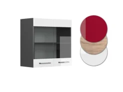 Online Vicco Küchenglasschrank R-Line Glashängeschrank Hochglanz/Anthrazit 60 cm Single-Küchen|Pantryküchen