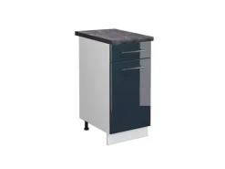 Hot Vicco Küchenunterschrank Fame-Line Hochglanz/Weiß 40 cm AP Anthrazit Dunkelblau