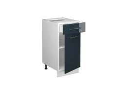 Hot Vicco Küchenunterschrank Fame-Line Hochglanz/Weiß 40 cm AP Anthrazit Dunkelblau