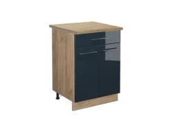 Sale Vicco Küchenunterschrank Fame-Line Hochglanz/Goldkraft Eiche 60 cm mit Schublade AP Eiche Küchenschränke