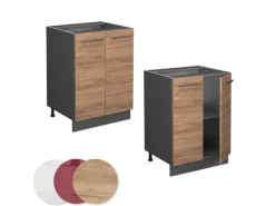 Vicco Küchenunterschrank Fame-Line Goldkraft /Anthrazit 60 cm ohne Arbeitsplatte Küchenschränke