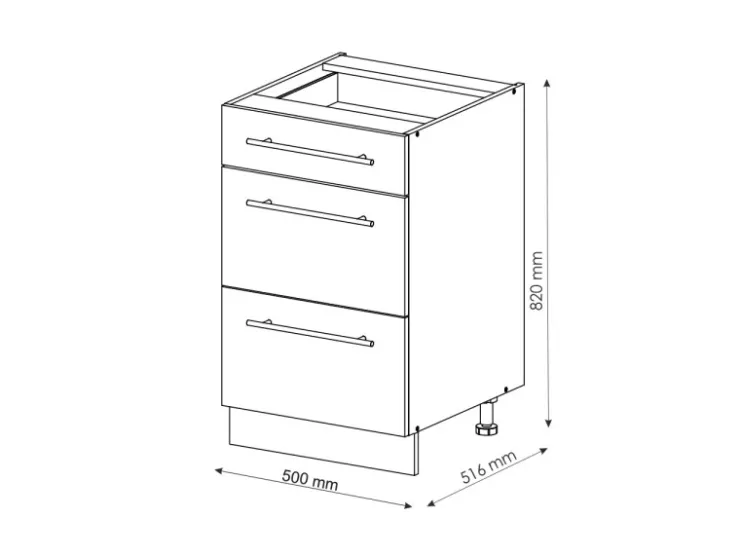 Vicco Küchenunterschrank Fame-Line Grün-Gold Landhaus/Goldkraft Eiche 50 cm AP Eiche Dunkelgrün