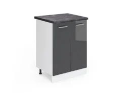 Best Vicco Küchenunterschrank R-Line Hochglanz/Weiß 60 cm AP Küchenschränke