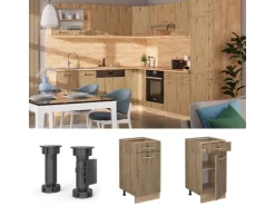 Discount Vicco Küchenunterschrank R-Line Schubladenschrank für die Küche /Anthrazit 30 cm AP Anthrazit Pfannen