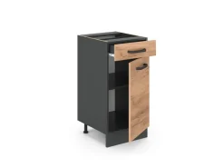 Clearance Vicco Küchenunterschrank R-Line Artisan-Eiche/Anthrazit 40 cm AP Anthrazit Artisan Eiche
