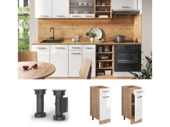 Hot Vicco Küchenunterschrank R-Line Hochglanz/Goldkraft Eiche 30 cm AP Eiche Pfannen