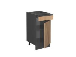 Vicco Küchenunterschrank R-Line Goldkraft /Anthrazit 40 cm AP Anthrazit Eiche