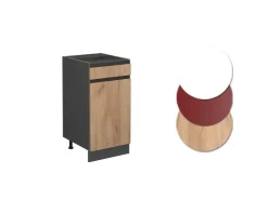 Vicco Küchenunterschrank R-Line Goldkraft /Anthrazit 40 cm AP Anthrazit Eiche
