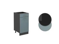 Online Vicco Küchenunterschrank R-Line Blau-Grau/Anthrazit 40 cm AP Anthrazit Blaugrau