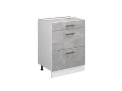 Discount Vicco Küchenunterschrank R-Line Sonoma/Weiß 60 cm mit Schubladen ohne Arbeitsplatte Sonoma Eiche