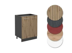 Sale Vicco Küchenunterschrank R-Line Artisan-Eiche/Anthrazit 60 cm ohne Arbeitsplatte Kücheninseln