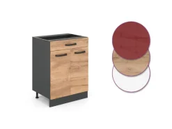 Sale Vicco Küchenunterschrank R-Line Goldkraft /Anthrazit 60 cm AP Anthrazit mit Anthrazit Korpus Kücheninseln|Einbauküchen