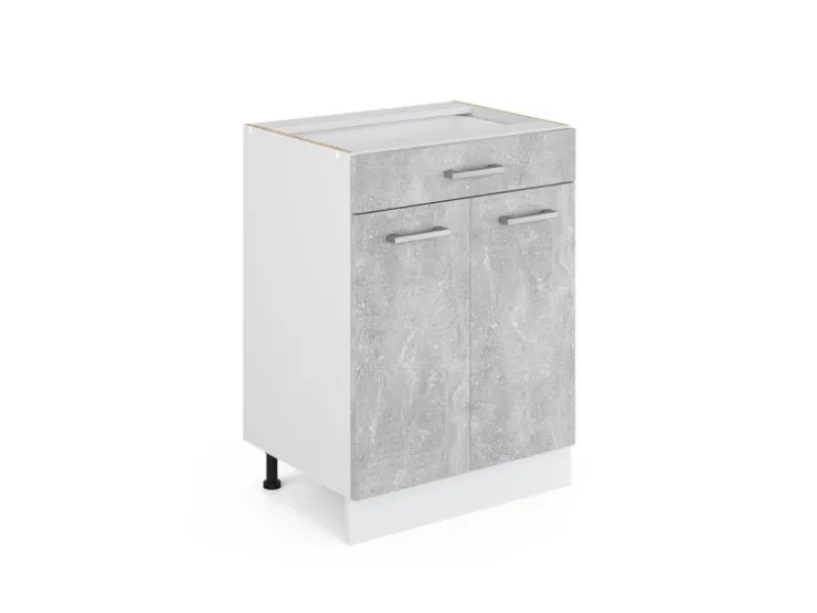 Küchenschränke<Vicco Küchenunterschrank R-Line 60 cm mit Schublade ohne Arbeitsplatte Beton