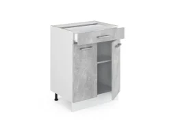 Küchenschränke<Vicco Küchenunterschrank R-Line 60 cm mit Schublade ohne Arbeitsplatte Beton