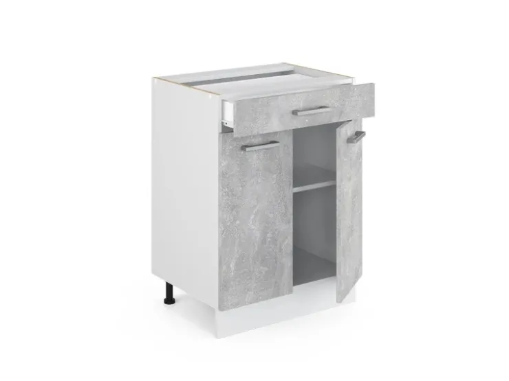 Küchenschränke<Vicco Küchenunterschrank R-Line 60 cm mit Schublade ohne Arbeitsplatte Beton