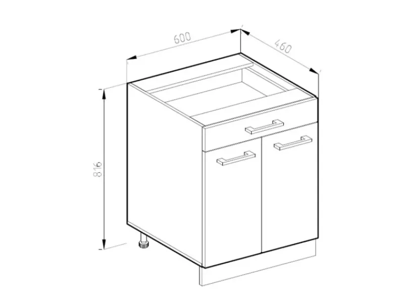 Hot Vicco Küchenunterschrank R-Line Schubladenschrank für die Küche /Anthrazit 60 cm AP Eiche Küchen-Ordnungssysteme