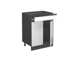 Hot Vicco Küchenunterschrank R-Line Schubladenschrank für die Küche /Anthrazit 60 cm AP Eiche Küchen-Ordnungssysteme
