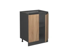 Sale Vicco Küchenunterschrank R-Line Grau/Weiß 60 cm mit Schubladen AP Marmor Edelgrau