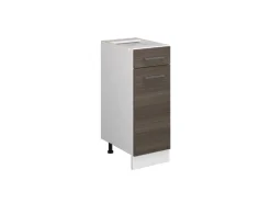 Discount Vicco Küchenunterschrank R-Line Schubladenschrank für die Küche Grau/Weiß 30 cm ohne Arbeitsplatte Küchenschränke