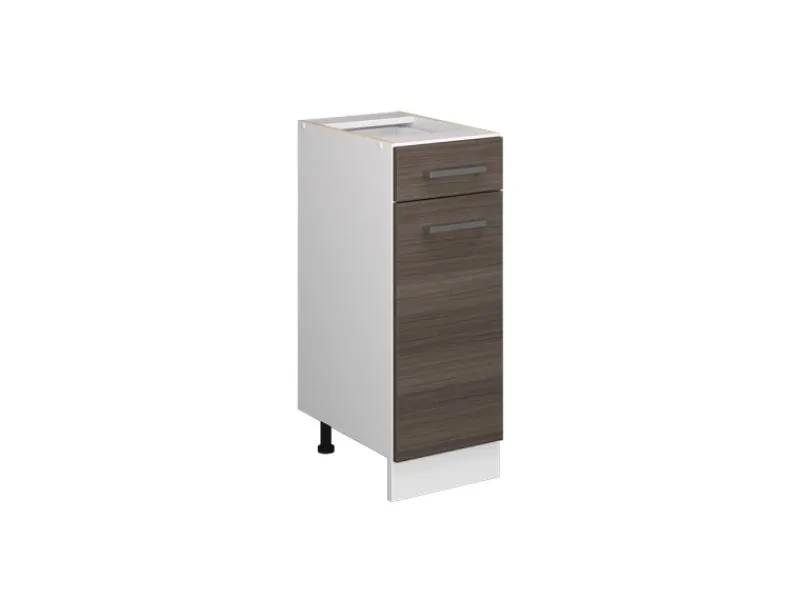 Discount Vicco Küchenunterschrank R-Line Schubladenschrank für die Küche Grau/Weiß 30 cm ohne Arbeitsplatte Küchenschränke