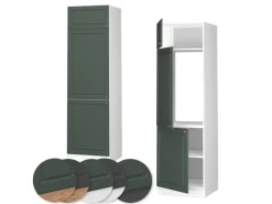 Discount Vicco Kühlumbauschrank Fame-Line Hochschrank für die Küche Grün-Gold Landhaus/Weiß 60 cm Kühlschränke|Küchenschränke