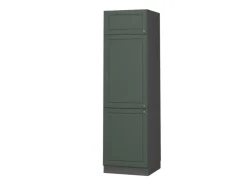 Vicco Kühlumbauschrank Fame-Line Hochschrank für die Küche Grün-Gold Landhaus/Anthrazit 60 cm Dunkelgrün