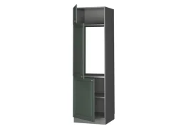 Vicco Kühlumbauschrank Fame-Line Hochschrank für die Küche Grün-Gold Landhaus/Anthrazit 60 cm Dunkelgrün