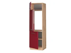 Kühlschränke<Vicco Kühlumbauschrank Fame-Line Bordeaux Hochglanz/Goldkraft Eiche 60 cm Bordeaux-Glanz