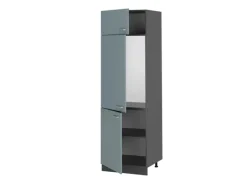 Online Vicco Kühlumbauschrank R-Line Hochschrank für die Küche Blau-Grau/Anthrazit 60 cm Kühlschränke|Küchenschränke