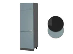 Online Vicco Kühlumbauschrank R-Line Hochschrank für die Küche Blau-Grau/Anthrazit 60 cm Kühlschränke|Küchenschränke