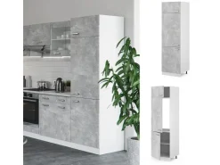 Online Vicco Kühlumbauschrank R-Line Hochschrank für die Küche /Weiß 60 cm Beton