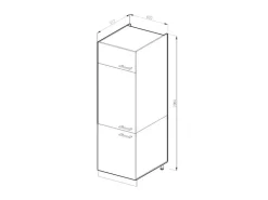 Online Vicco Kühlumbauschrank R-Line Hochschrank für die Küche /Weiß 60 cm Beton