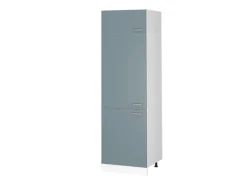Küchenschränke<Vicco Kühlumbauschrank R-Line Hochschrank für die Küche Blau-Grau/Weiß 60 cm Blaugrau