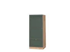 Herde|Küchenschränke<Vicco Mikrowellenschrank Fame-Line Grün-Gold Landhaus/Goldkraft Eiche 60 cm Dunkelgrün