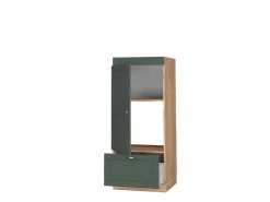 Herde|Küchenschränke<Vicco Mikrowellenschrank Fame-Line Grün-Gold Landhaus/Goldkraft Eiche 60 cm Dunkelgrün