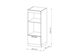 Vicco Mikrowellenschrank Fame-Line Bordeaux Hochglanz/Goldkraft Eiche 60 cm Offen Gefrierschränke|Kühlschränke