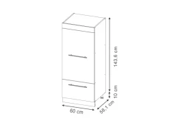 Gefrierschränke|Kühlschränke<Vicco Mikrowellenschrank Fame-Line Hochglanz/Goldkraft Eiche 60 cm Dunkelblau