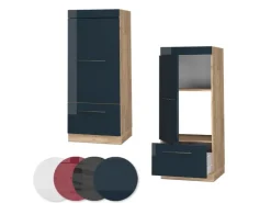 Gefrierschränke|Kühlschränke<Vicco Mikrowellenschrank Fame-Line Hochglanz/Goldkraft Eiche 60 cm Dunkelblau
