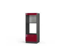 Clearance Vicco Mikrowellenschrank Fame-Line Bordeaux Hochglanz/Anthrazit 60 cm Offen Küchenregale